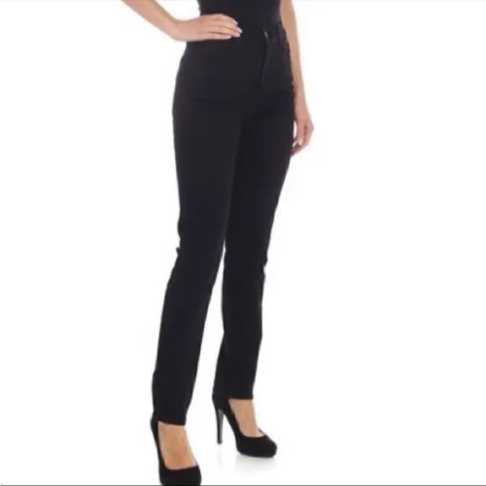 J Brand Women Ruby 30 high rise Cigarette Leg Jean in Vanity black wash